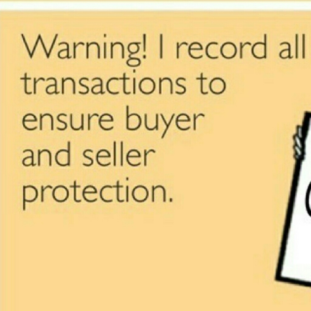 ALL ORDERS WILL BE RECORDED BEFORE SHIPPING